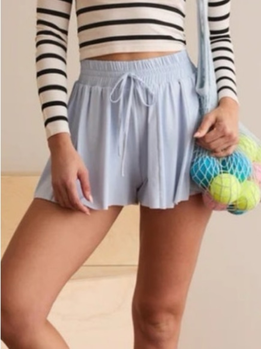 Altar'd State Light Blue Athletic Shorts - Picture 1 of 9